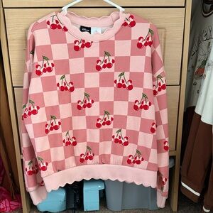 Disney/Her Universe Pink Minnie Mouse Cherries sweater